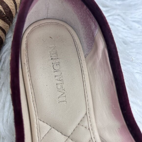 J. McLaughlin Anastasia Ballet Flat Calf Hair Tan Beechwood Zebra Print Size 6 - Picture 11 of 11
